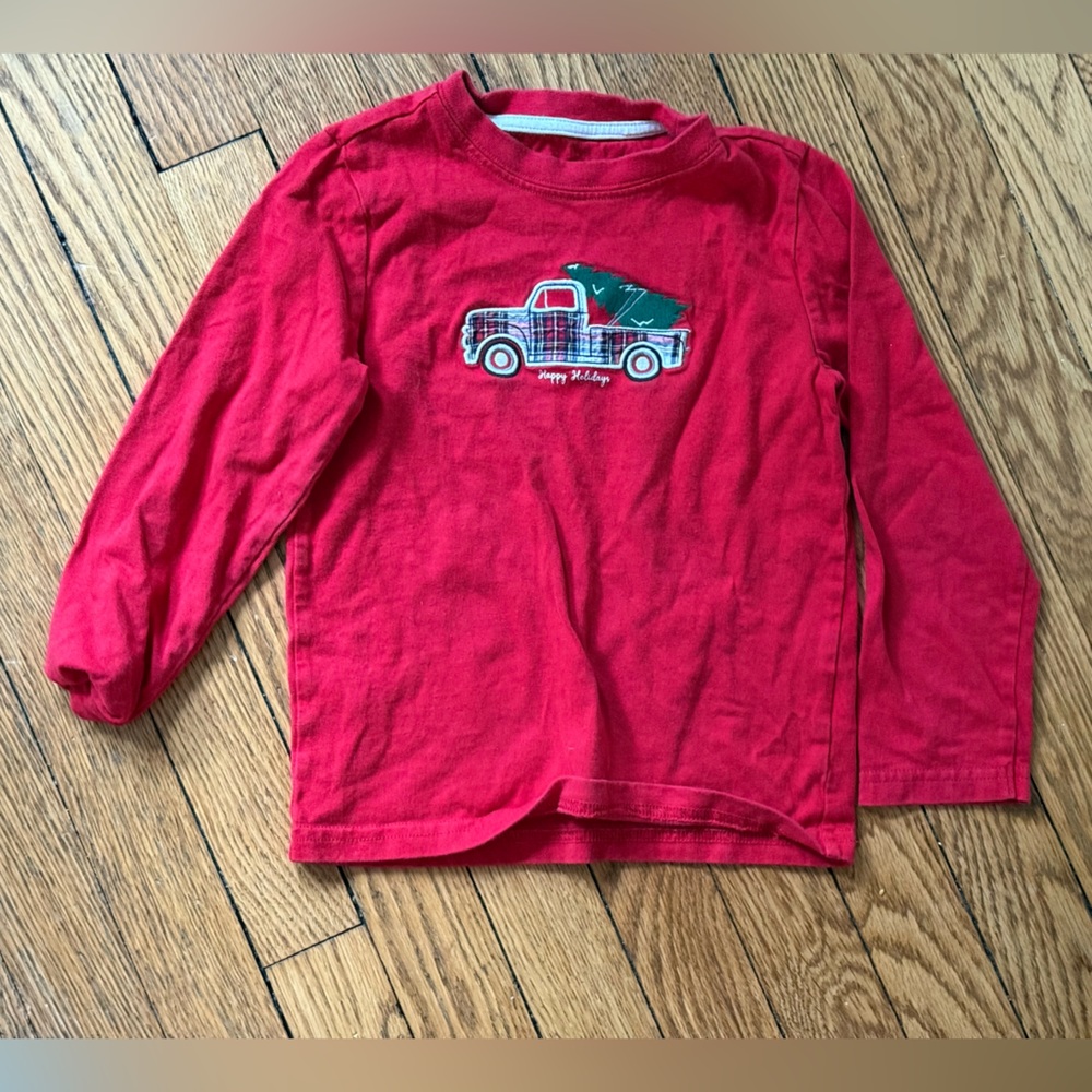 Janie and Jack Long Sleeve Christmas Tee - Size 4